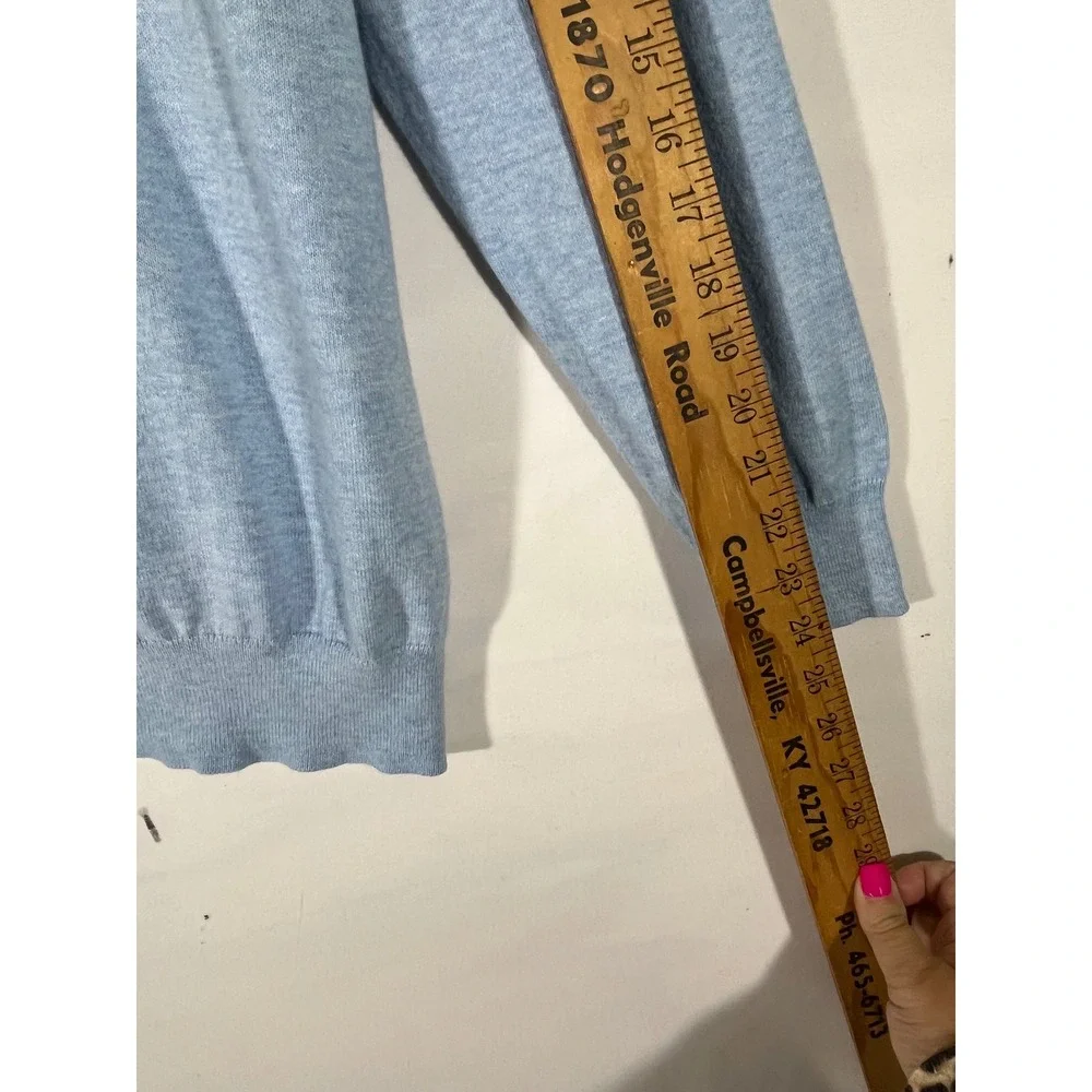 Christian Lacroix Pima Cotton Silk Cashmere Crew Neck Sweater Men XL Ice Blue‎